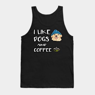 I like dogs and coffee Tank Top